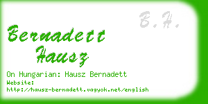 bernadett hausz business card